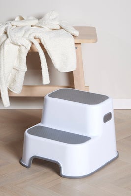 Beemoo CARE Assist Toalettsete & Skammel, White/Grey