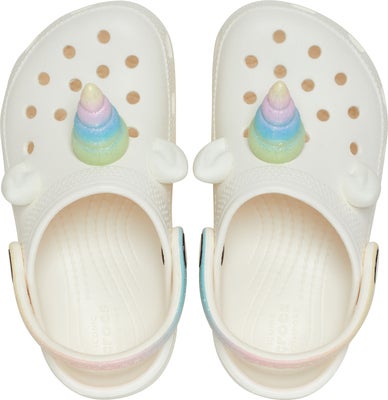 Crocs Classic IAM Rainbow Unicorn Kids Sandaler, Chalk