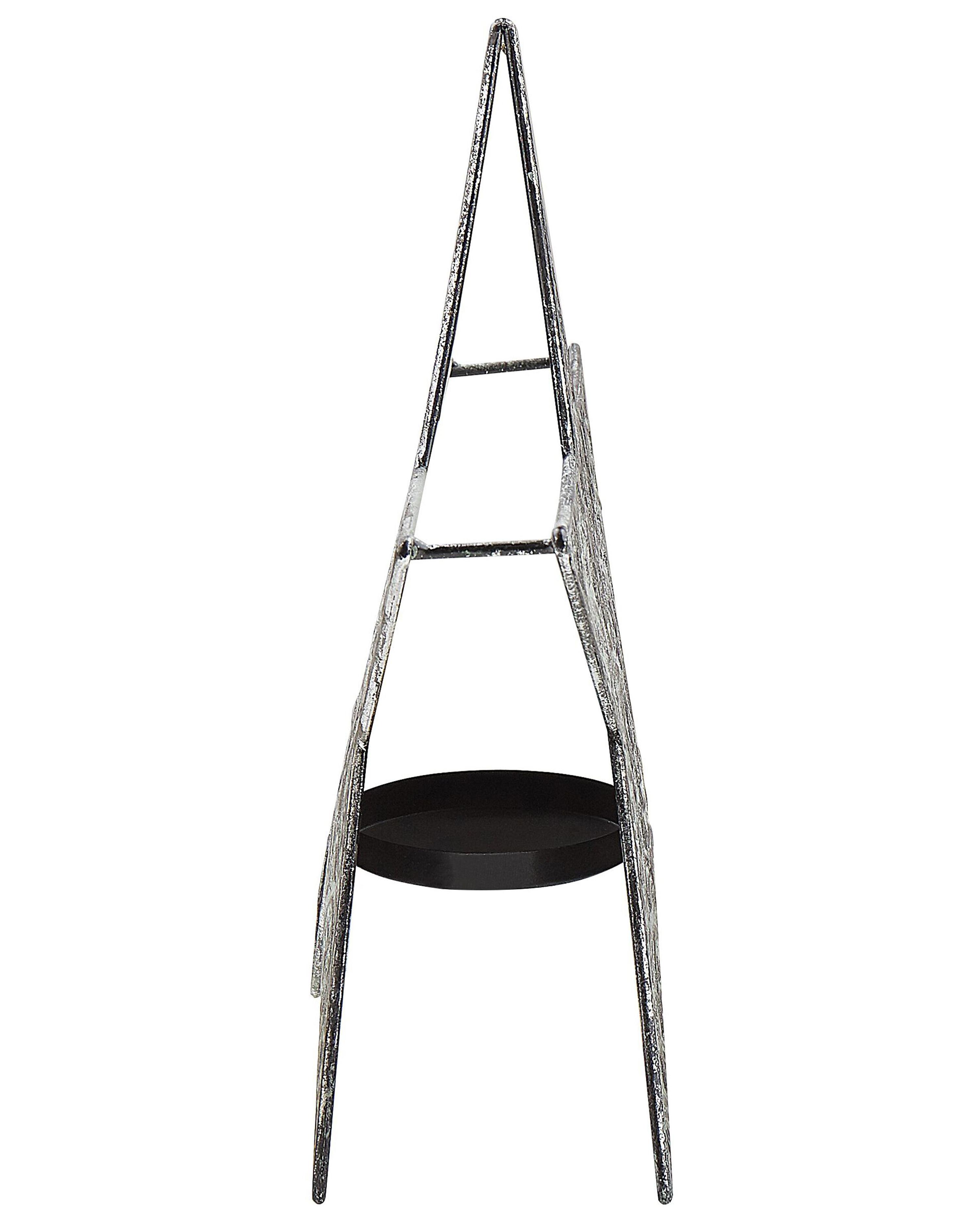 Set van 2 kaarshouders TORNIO Metaal 30/26 cm Zilver