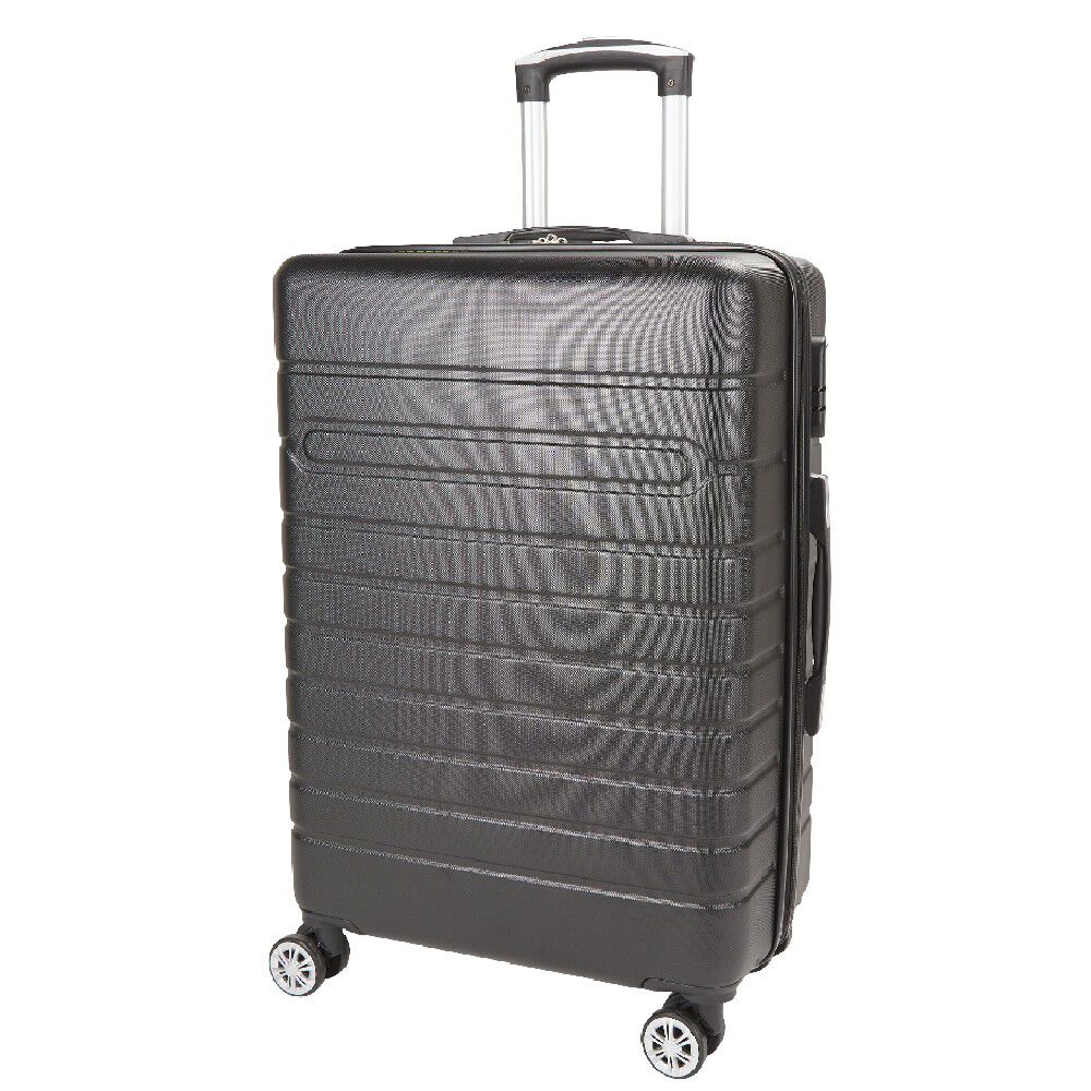 Valise rigide 4 roues 60L ABS noir L.66 cm