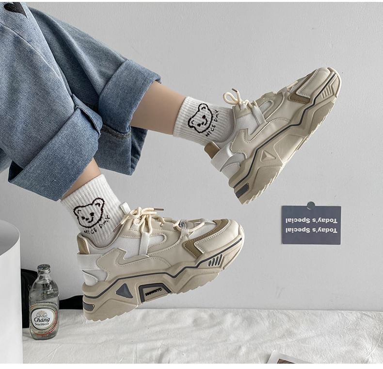 telijimi - Veterschoenen met platform