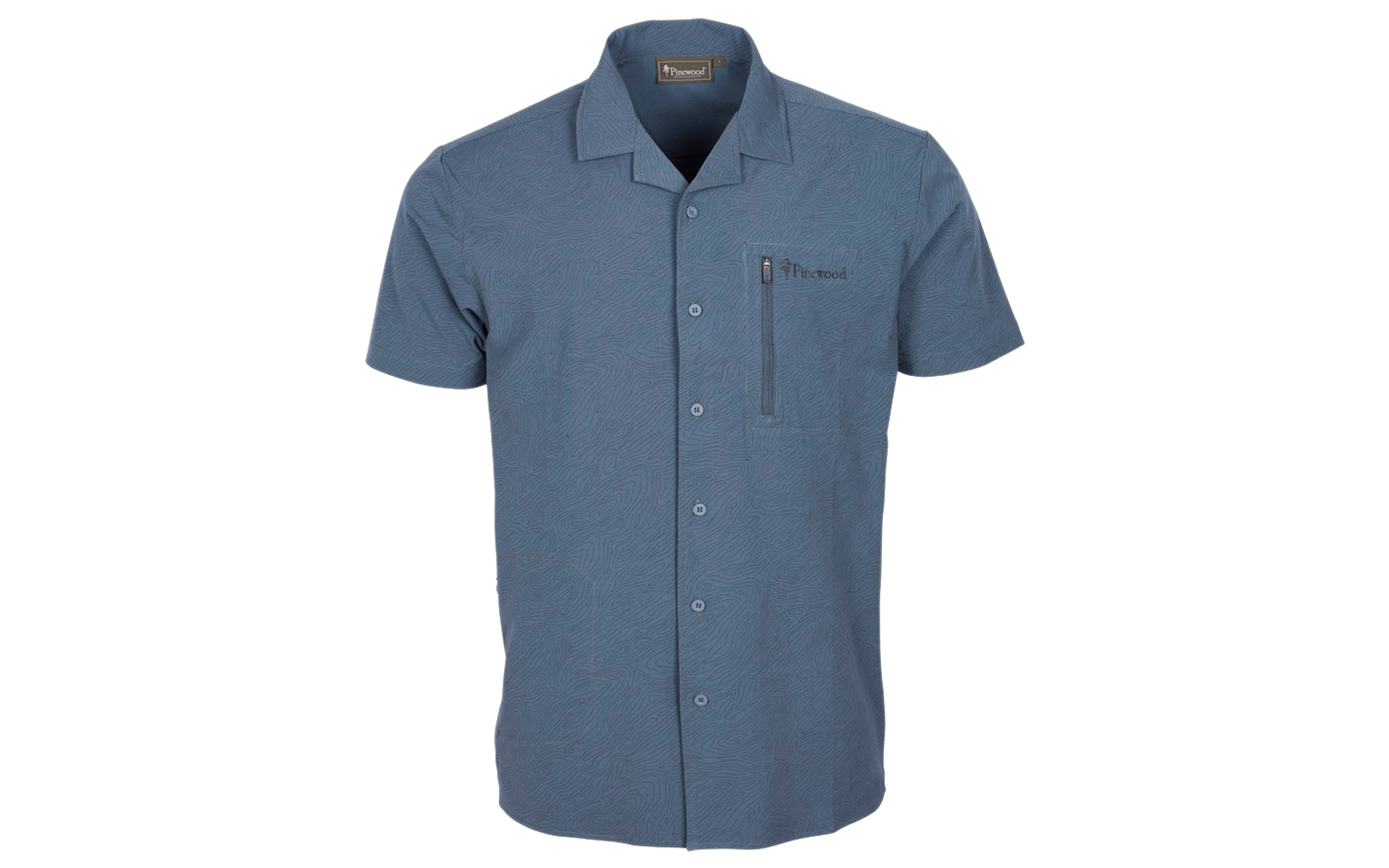 Pinewood Travel Topographic Herren Hemd storm blue