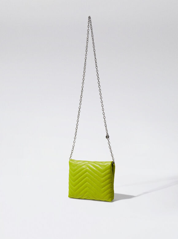 Bolsa de ombro acolchoada - Amarela