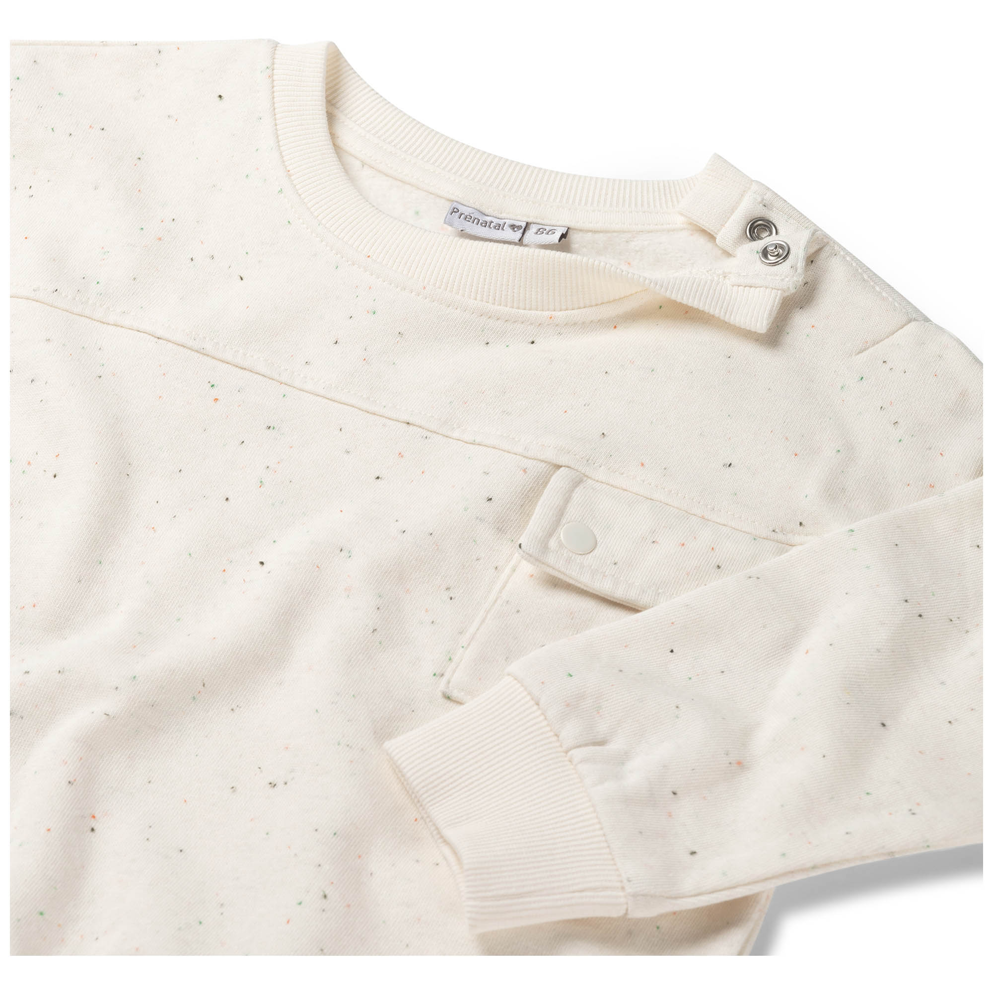 Prénatal baby sweater lange mouwen effen wit