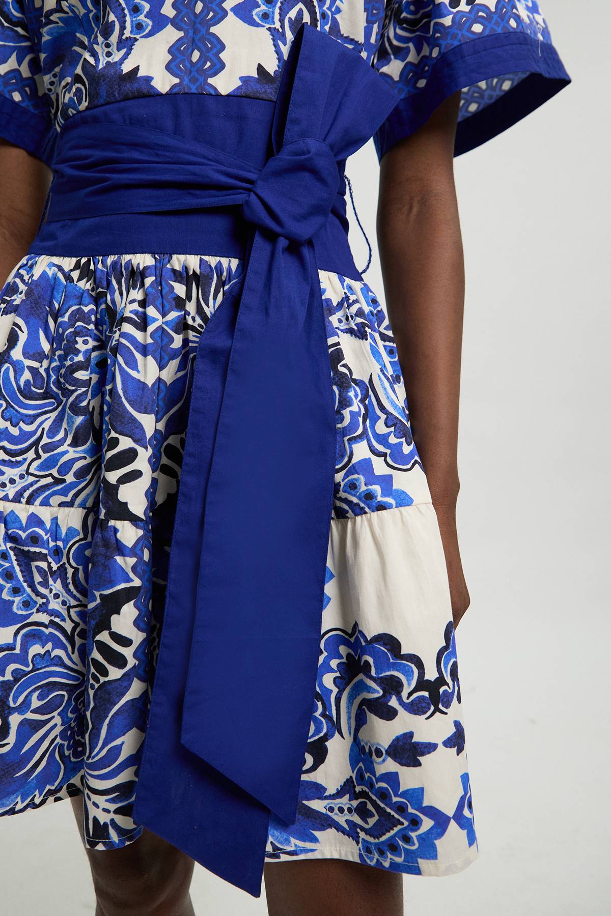 KarenMillen Mini Robe En Popeline De Coton À Imprimé Carreaux Petite