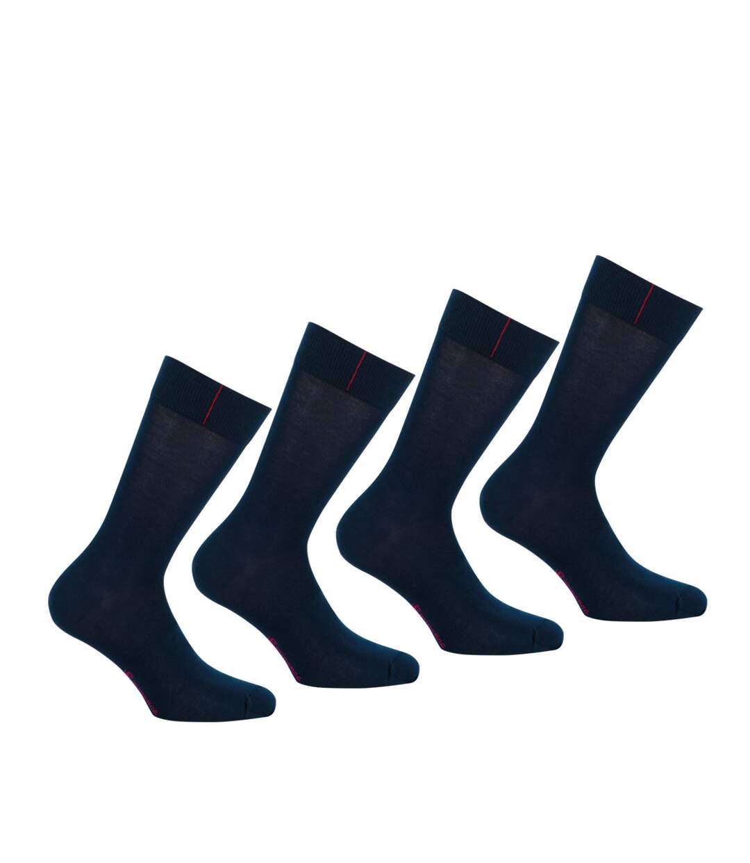 Lot de 4 paires de chaussettes mi-hautes Fil d'Ecosse homme Fait en France