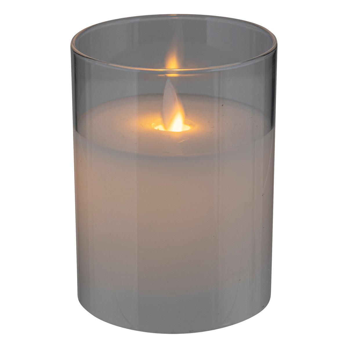 BOUGIE LED VERRE SENA D.7.5X10CM