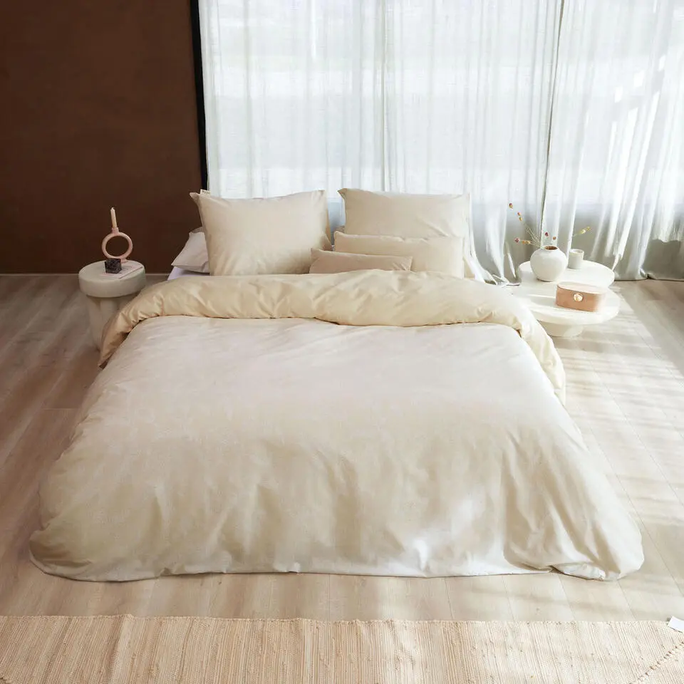 Walra - Dekbedovertrek Yarrow Elegance - 200x220 cm - Zand