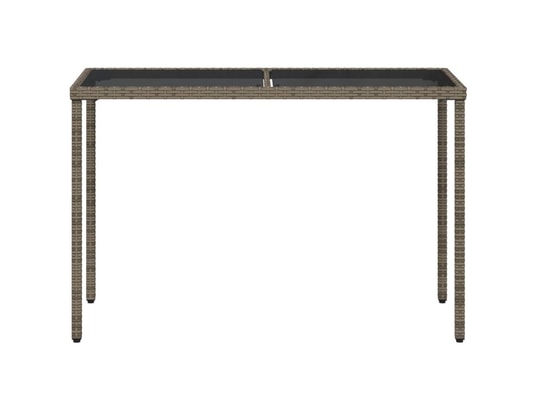 VIDAXL - Table de jardin dessus en verre gris 115x54x74cm résine tres...