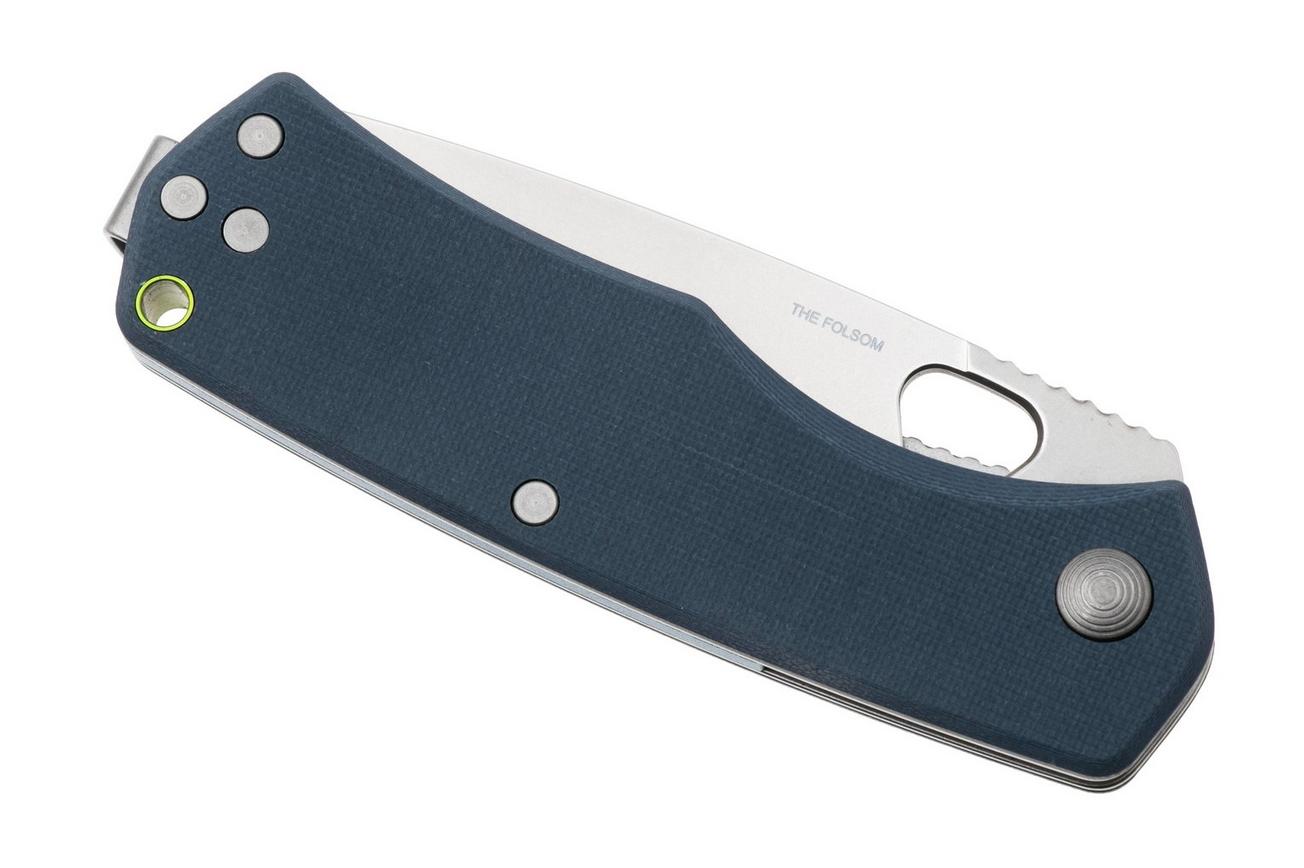 The James Brand The Folsom KN112254-00 Stonewashed VG-10, Tidal Blue G10, zakmes