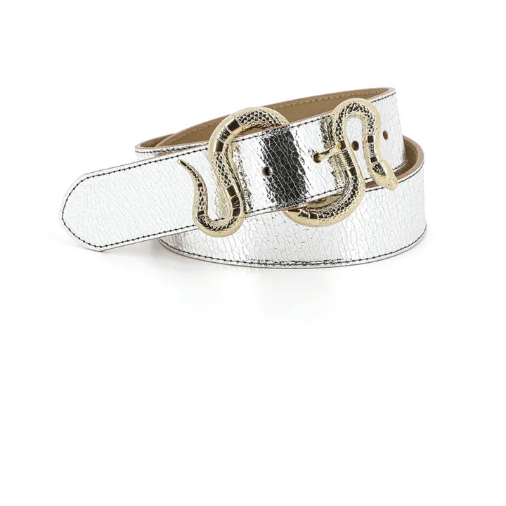 herbert frère soeur Ceinture Crush Shiny | Argenté