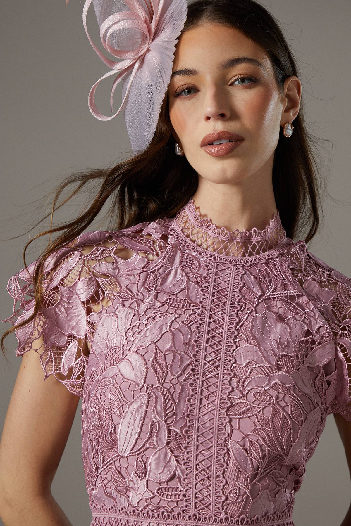 Coast Robe Étagée en Dentelle Satinée