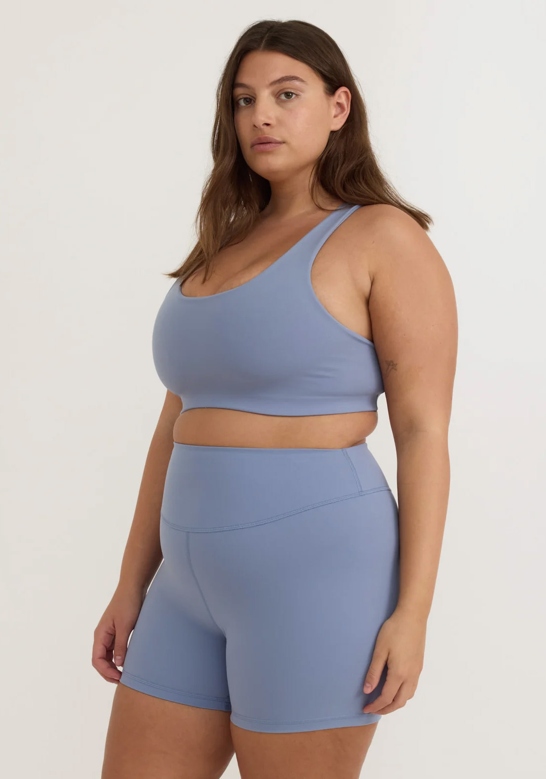 Organic Basics Run Shorts Active Misty Blue