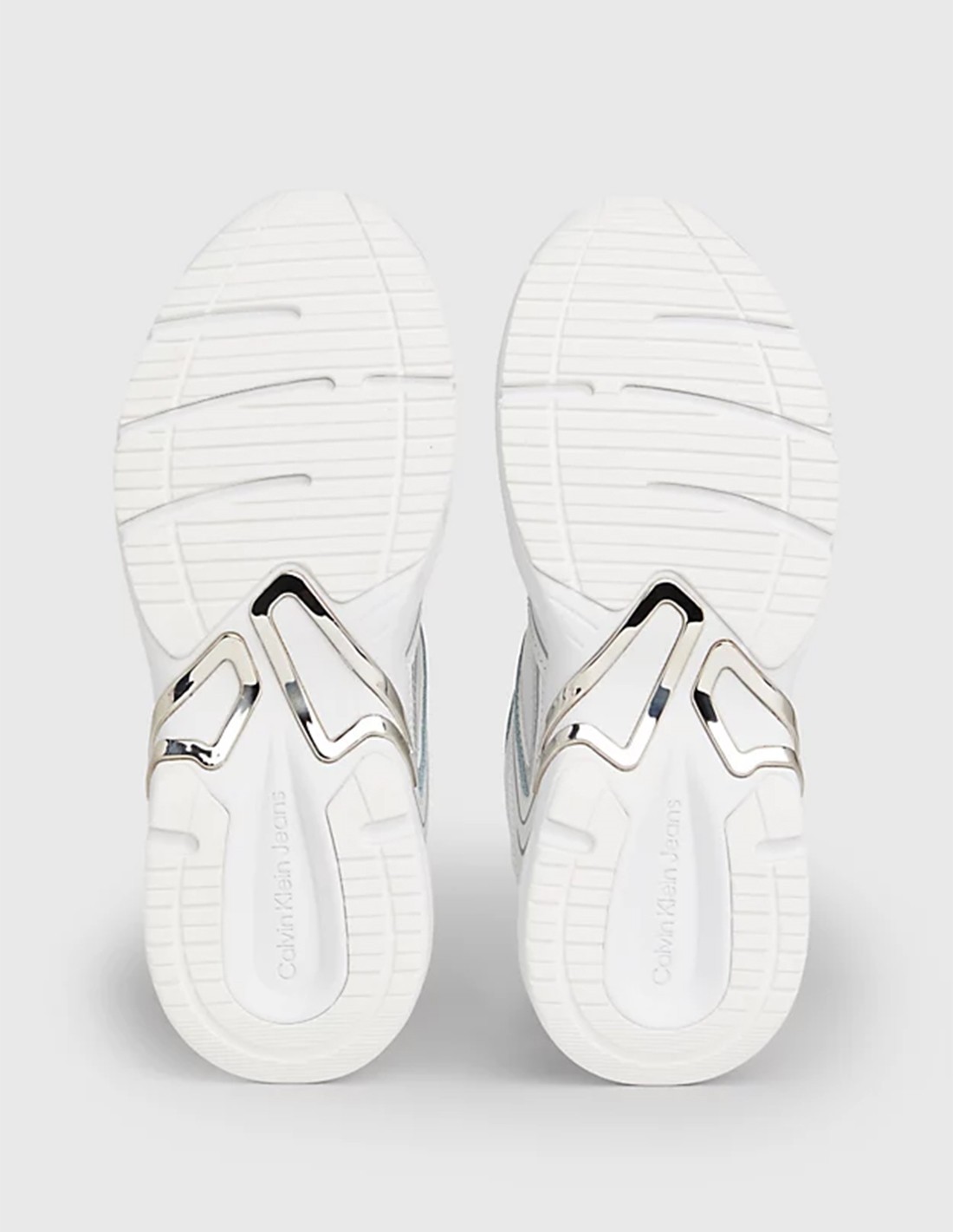 calvin klein Baskets de ville femme retro tennis low blanc/silver