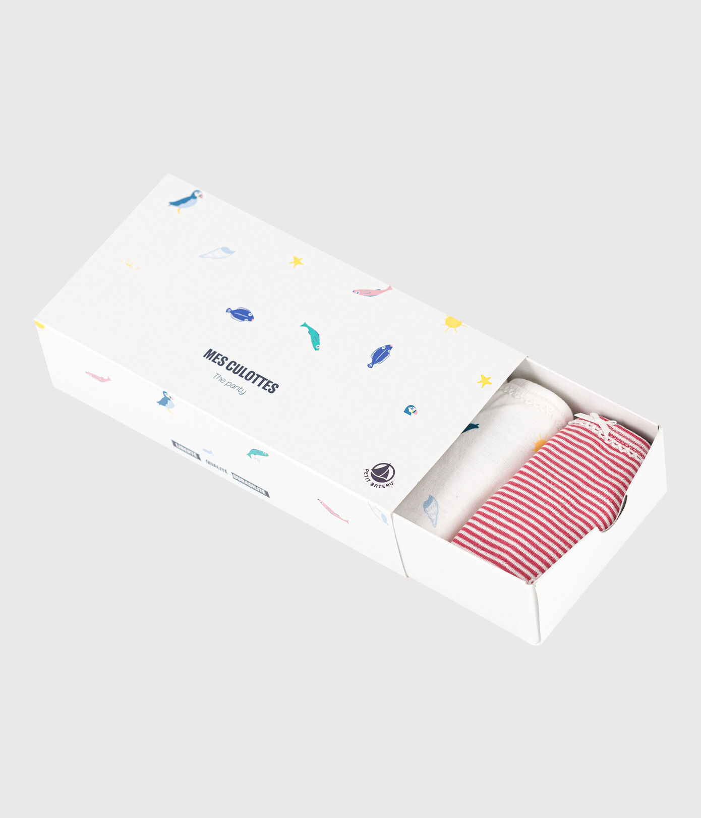 Lot de 5 culottes en coton petite fille