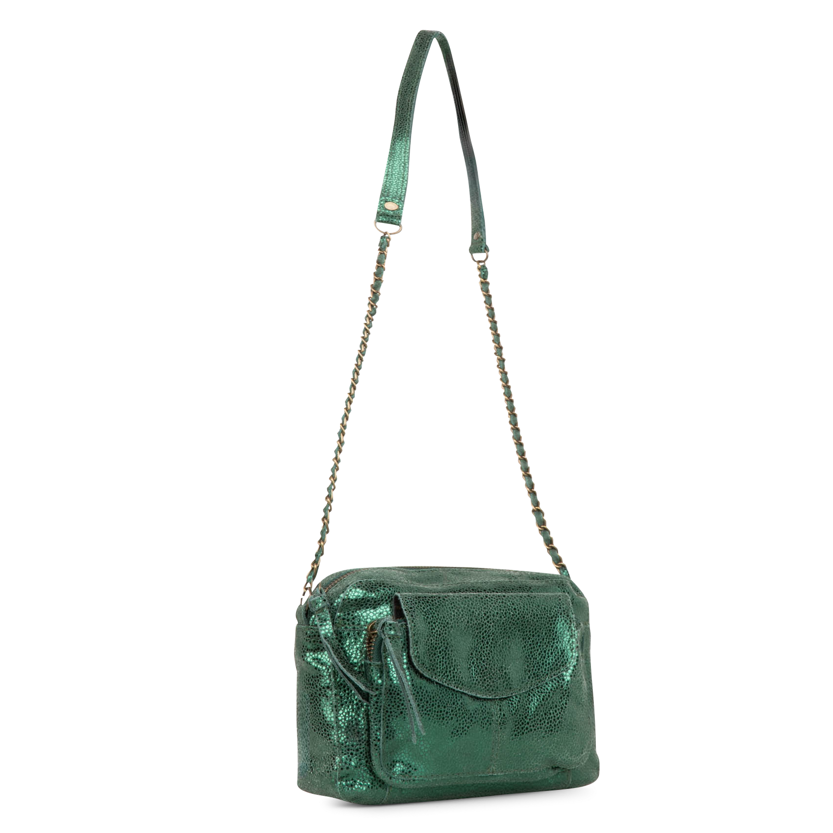 NAINA - Sac bandoulière en cuir | Vert