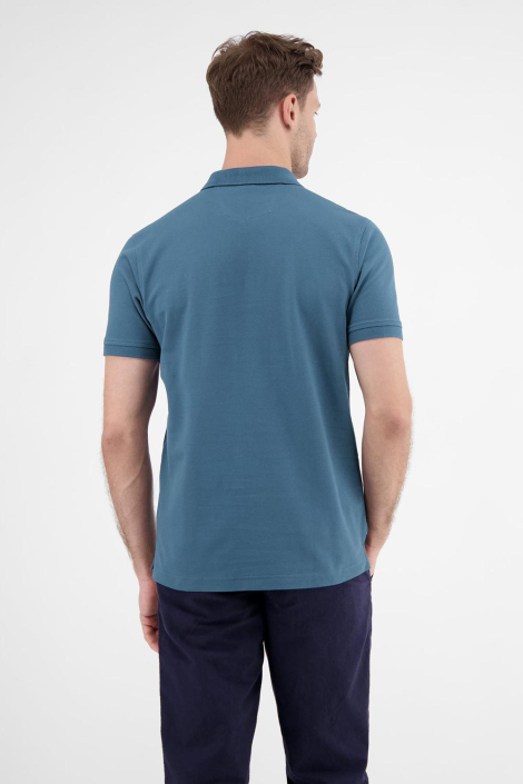 Lerros blauwe heren polo