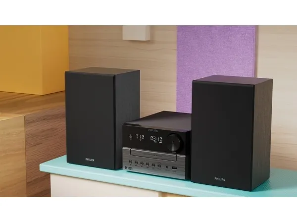 Philips 3000 series TAM3505M2/12, Home audio micro system, Sort, 20 W, 6 ohm (O), 66 - 20000 Hz, DAB, DAB