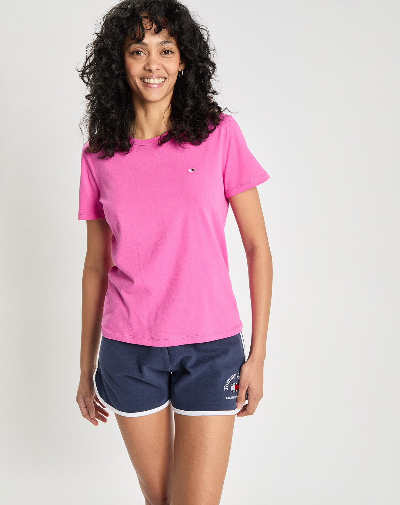 Tommy Jeans T-Shirt 100% Coton Bio Soft Jersey rose