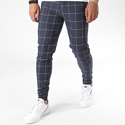 Pantalon A Carreaux 1719 Bleu Marine