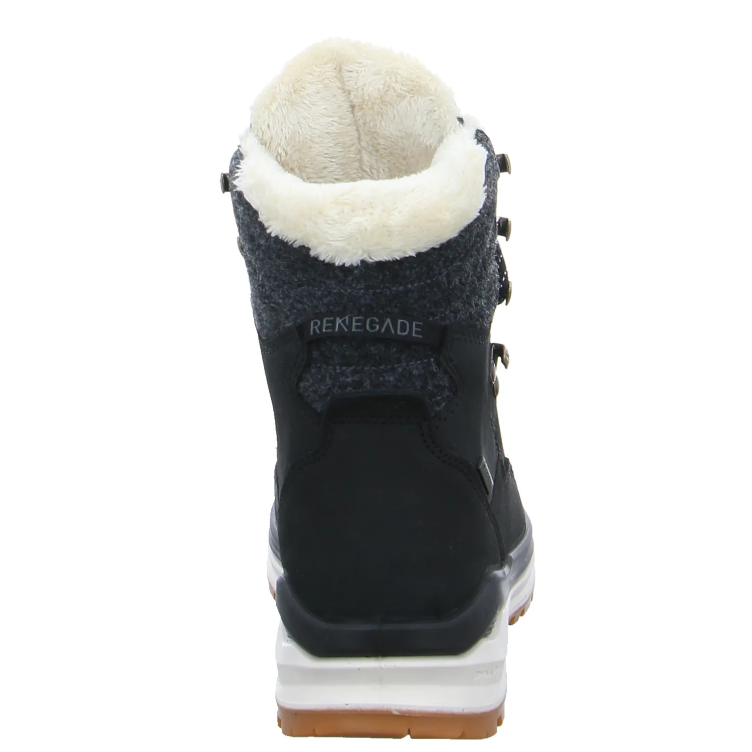 LOWA Snowboots Damen Schwarz Leder  mit Gore-Tex