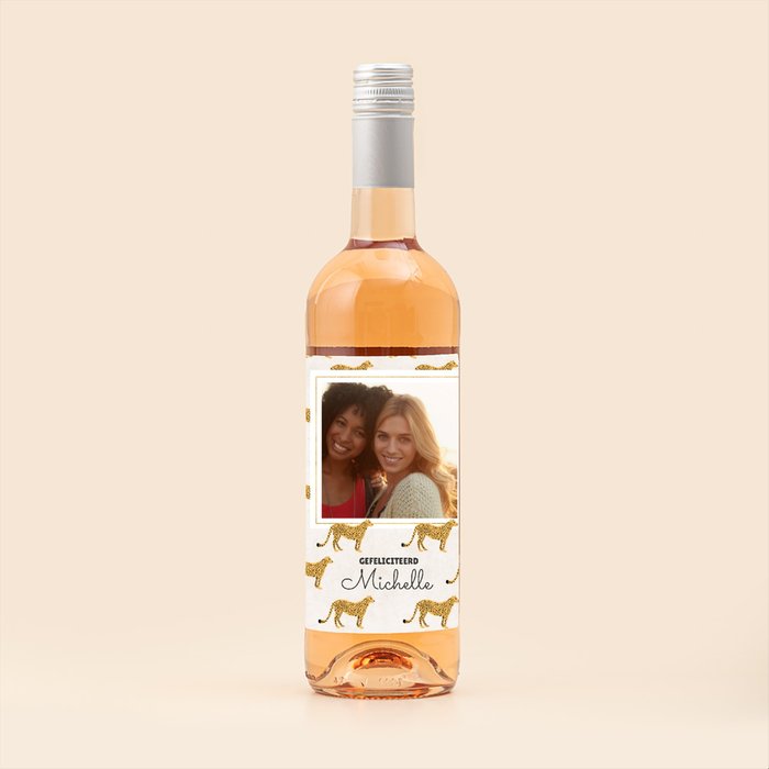 Condado Real | Tempranillo Rosado | Gefeliciteerd tijger met eigen foto & tekst | 750 ml