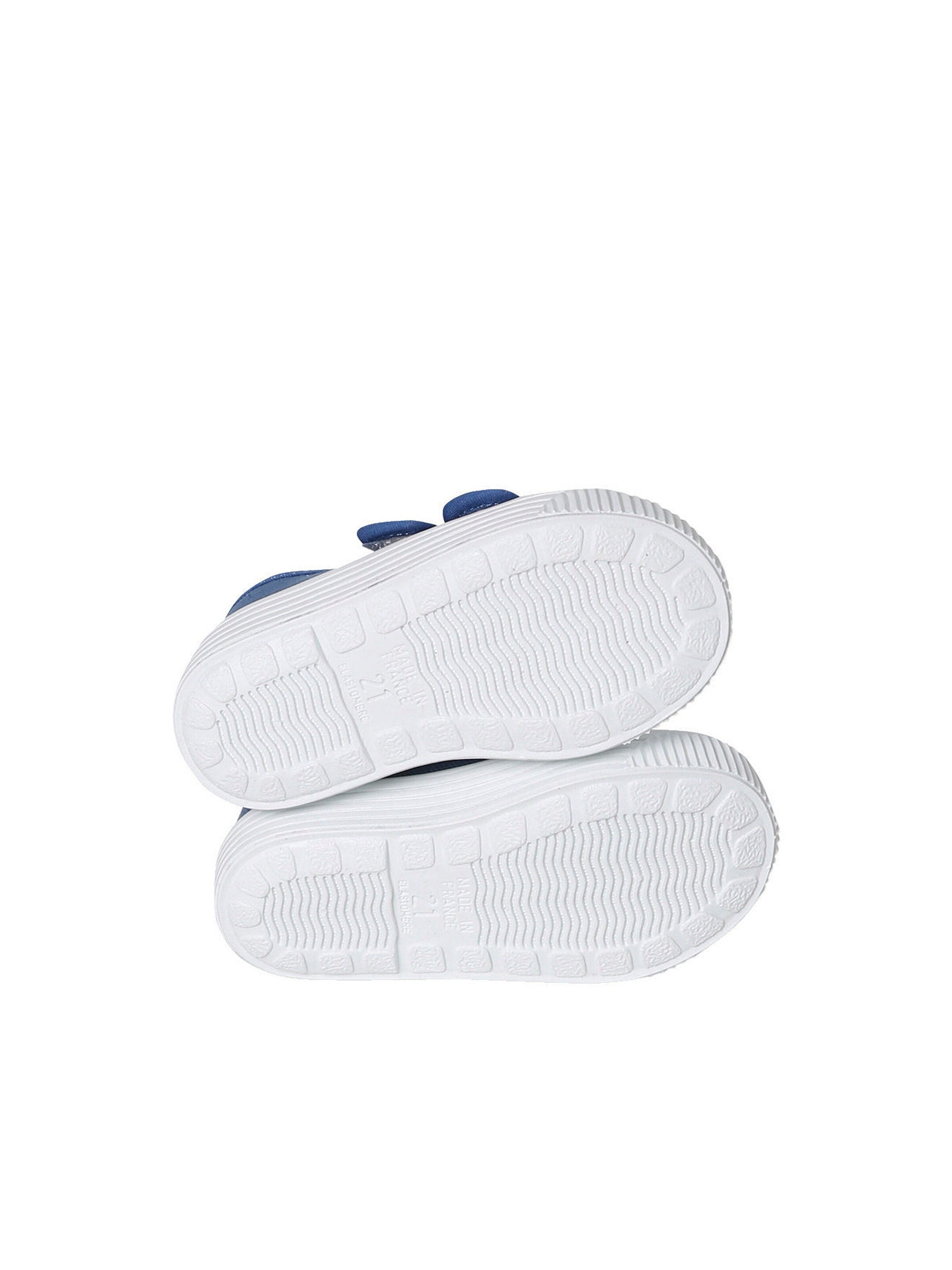 Vertbaudet Baby Stoffschuhe mit Klettverschluss indigo-blau