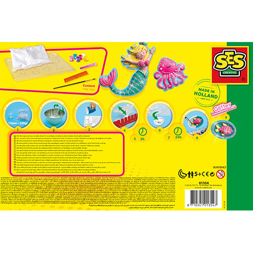 Ses creative gips- en verfpakket - oceaanfiguren - 11st