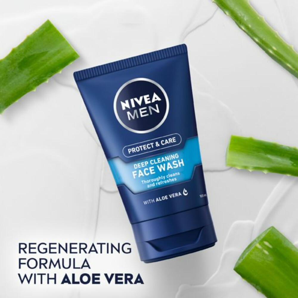6x Nivea Men Face Wash Protect & Care100 ml