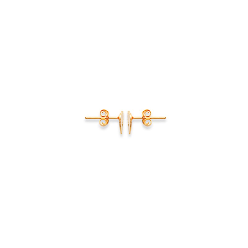 Boucles d'oreilles puces plaqué or ou argent COEUR - Lorenzo R