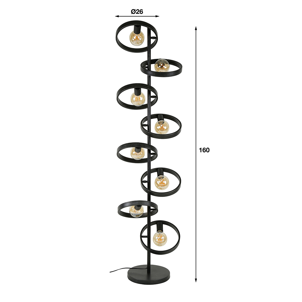 Vloerlamp Ufo 8-lichts