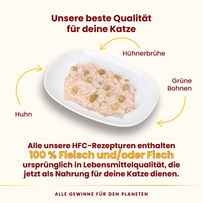 Almo Nature HFC Complete Katzenfutter Huhn mit grünen Bohnen 70g