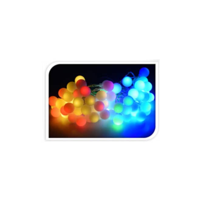 80er LED-Kugellichterkette - ca. 19 m - bunt
