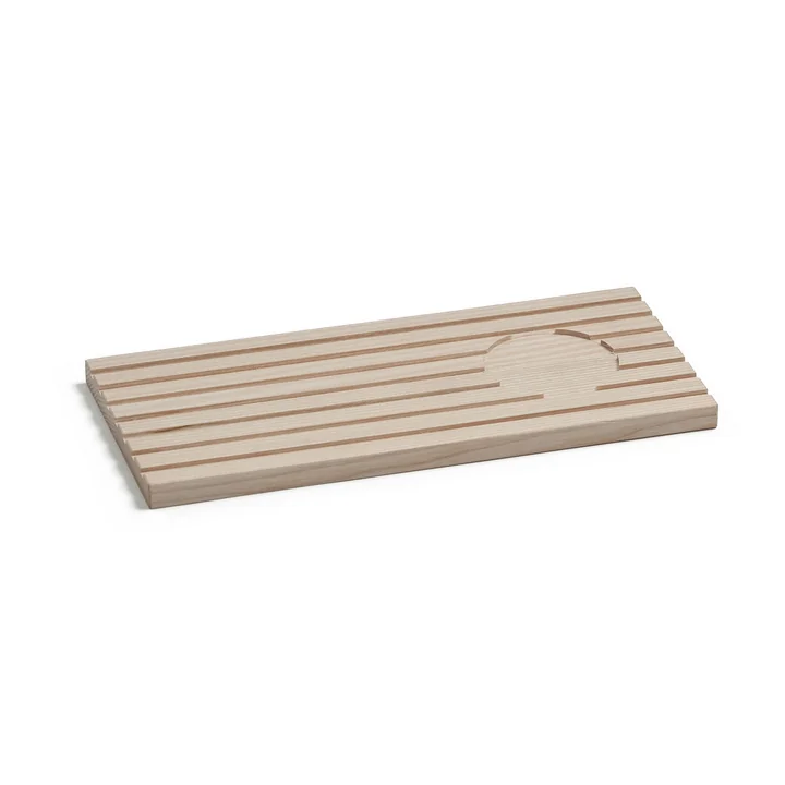 side by side - Drink & Dip Servierbrett, 32 x 14,5 cm, Esche natur