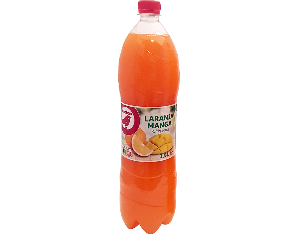 REFRIGERANTE AUCHAN SEM GÁS LARANJA E MANGA 1.5L