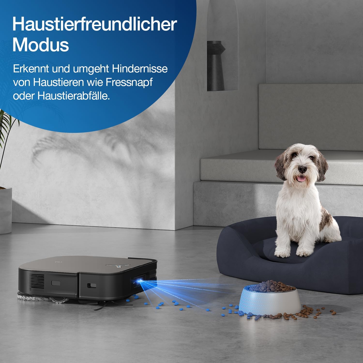 ECOVACS DEEBOT X2 Omni Saugroboter mit Wischfunktion Absaugstation 8000 Pa Saugkraft,15mm Mopp-Hebesystem,Selbstreinigend Roboterstaubsauge,Heißwasser-Moppreinigung,KI-gestützte Navigation, YIKO