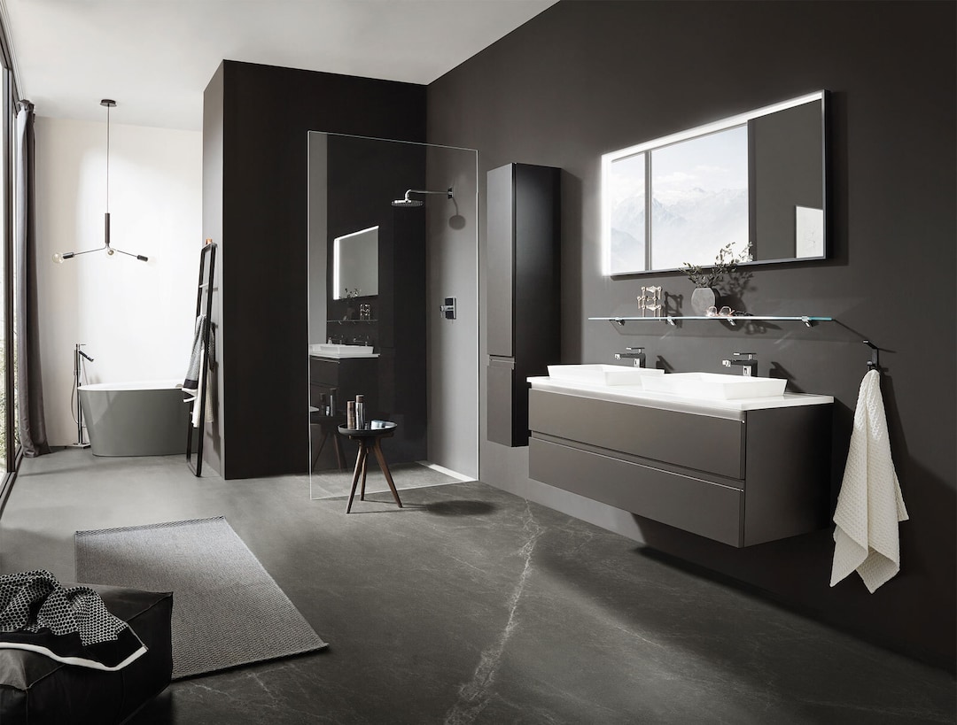 b.collection Rahmenspiegel STRAIGHT 140 cm schwarz