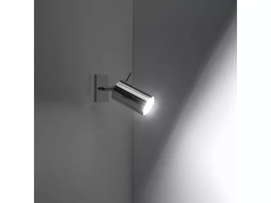 Plafonniers Ring moderne en acier - 1 sources lumineuses - L.8 x H.8 cm - chrome