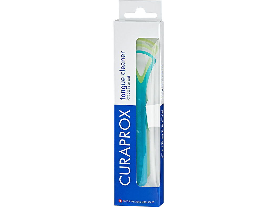 RASPADOR LÍNGUA CURAPROX DUPLO 2 UN