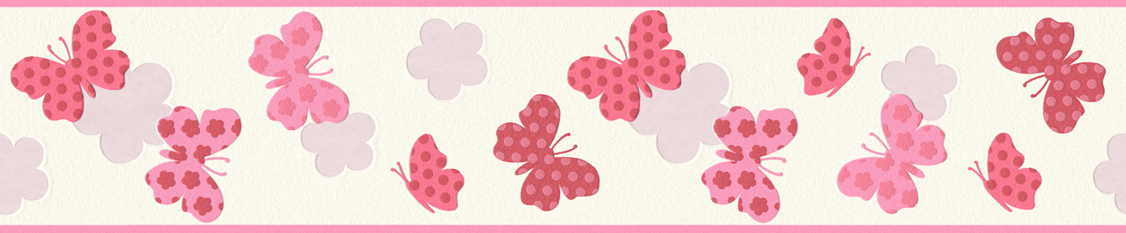 Vlies-Borte ONLY BORDERS 10 - rosa-rot - 13 cm