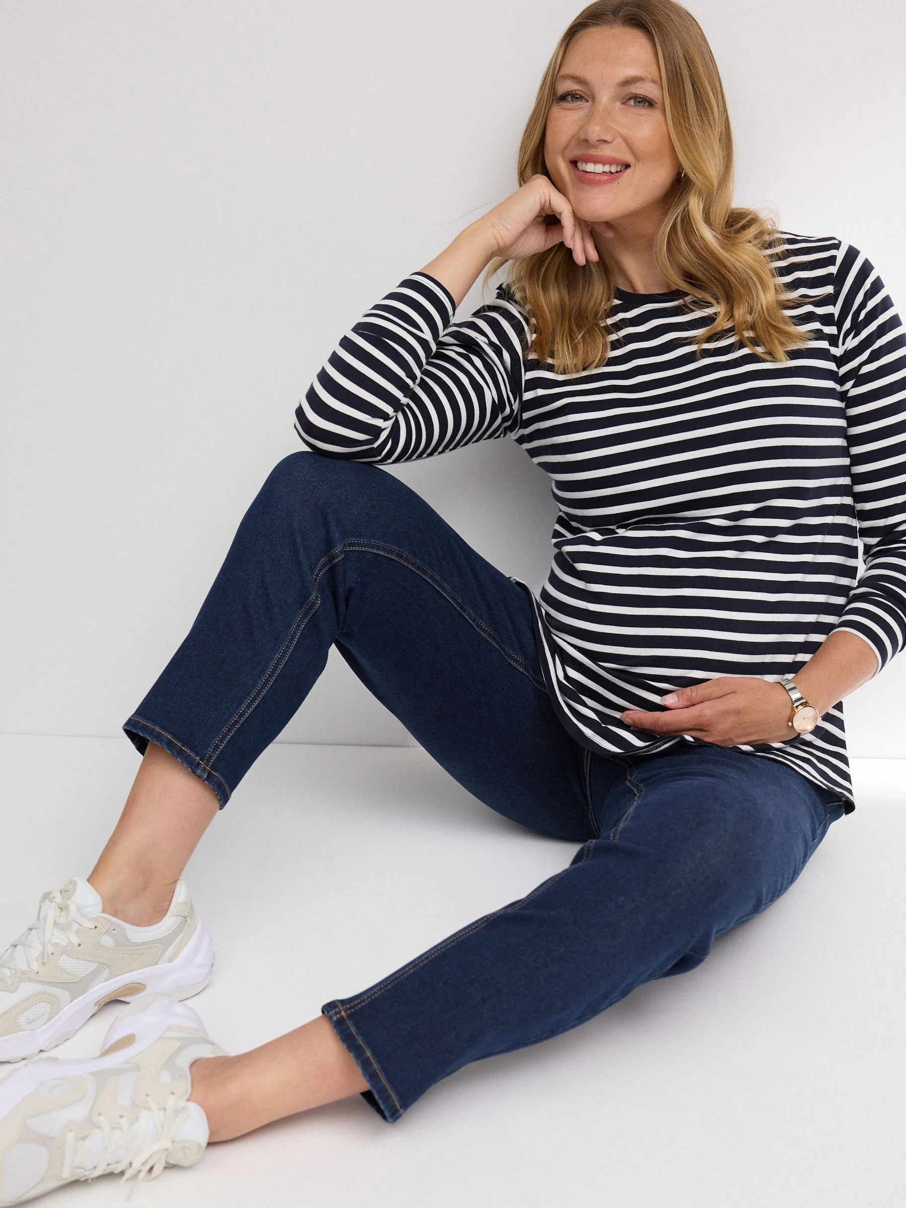 Donkerblauw - Mom zwangerschap Denim Jeans