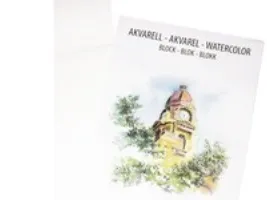 Tegneblok akvarel, med cover, A3, 16 sider, 140 g