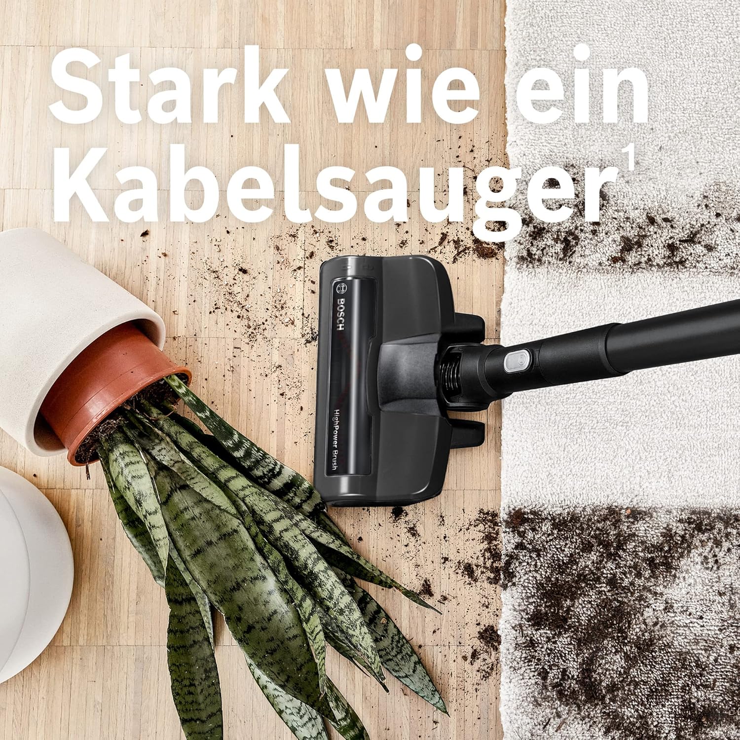 Bosch Akku-Staubsauger Unlimited Gen2 Serie 8 BSS825CARP, beutellos, bis 45 Min Laufzeit, austauschbarer Akku, Schnellladegerät, Flexibler Verlängerungsschlauch, XXL-Polsterdüse, Fugendüse, schwarz