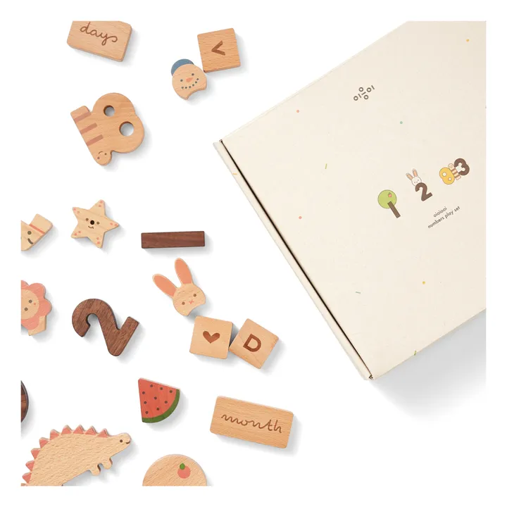 OIOIOOI Blocs chiffres en bois