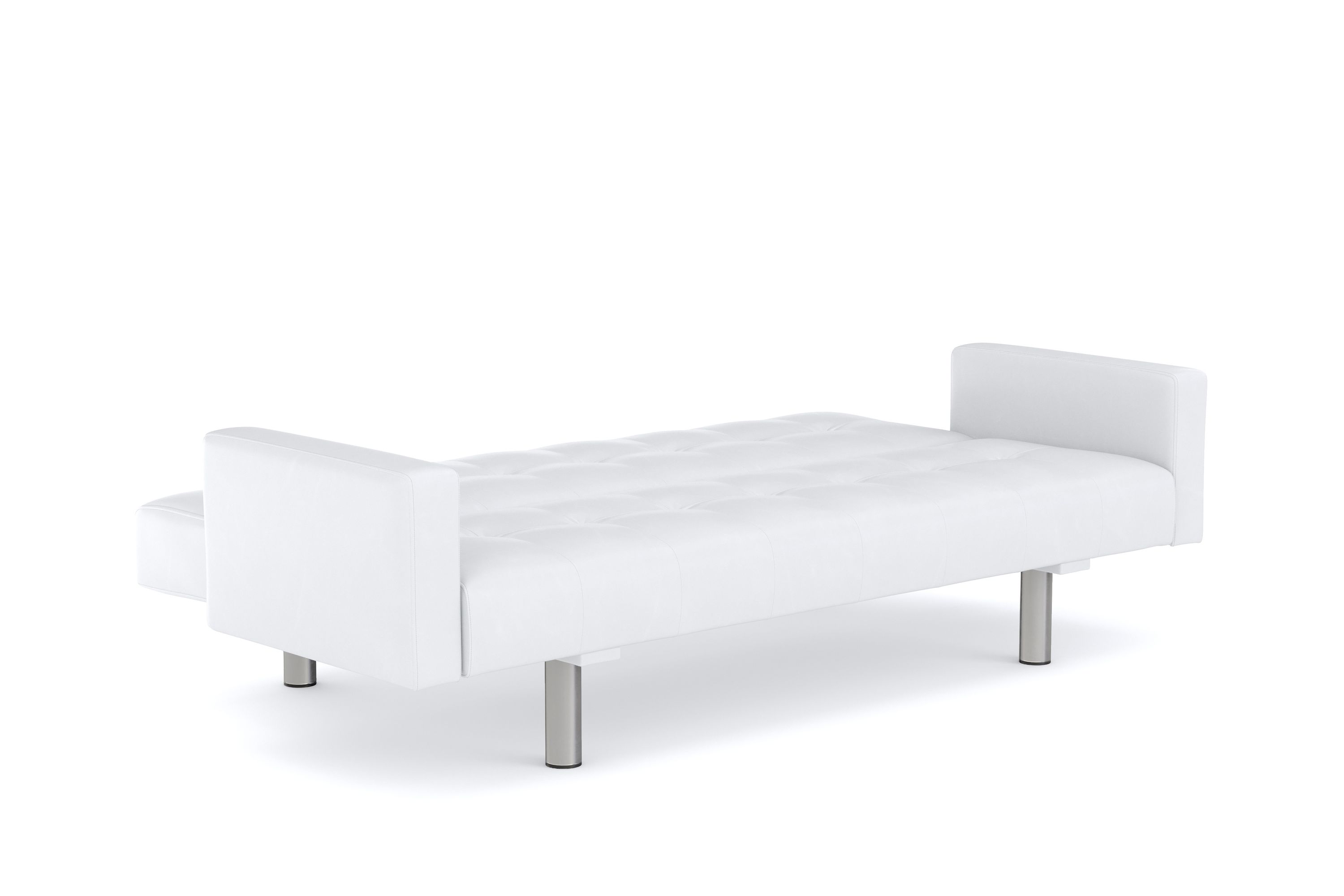 Schlafsofa Leder YALE weiss