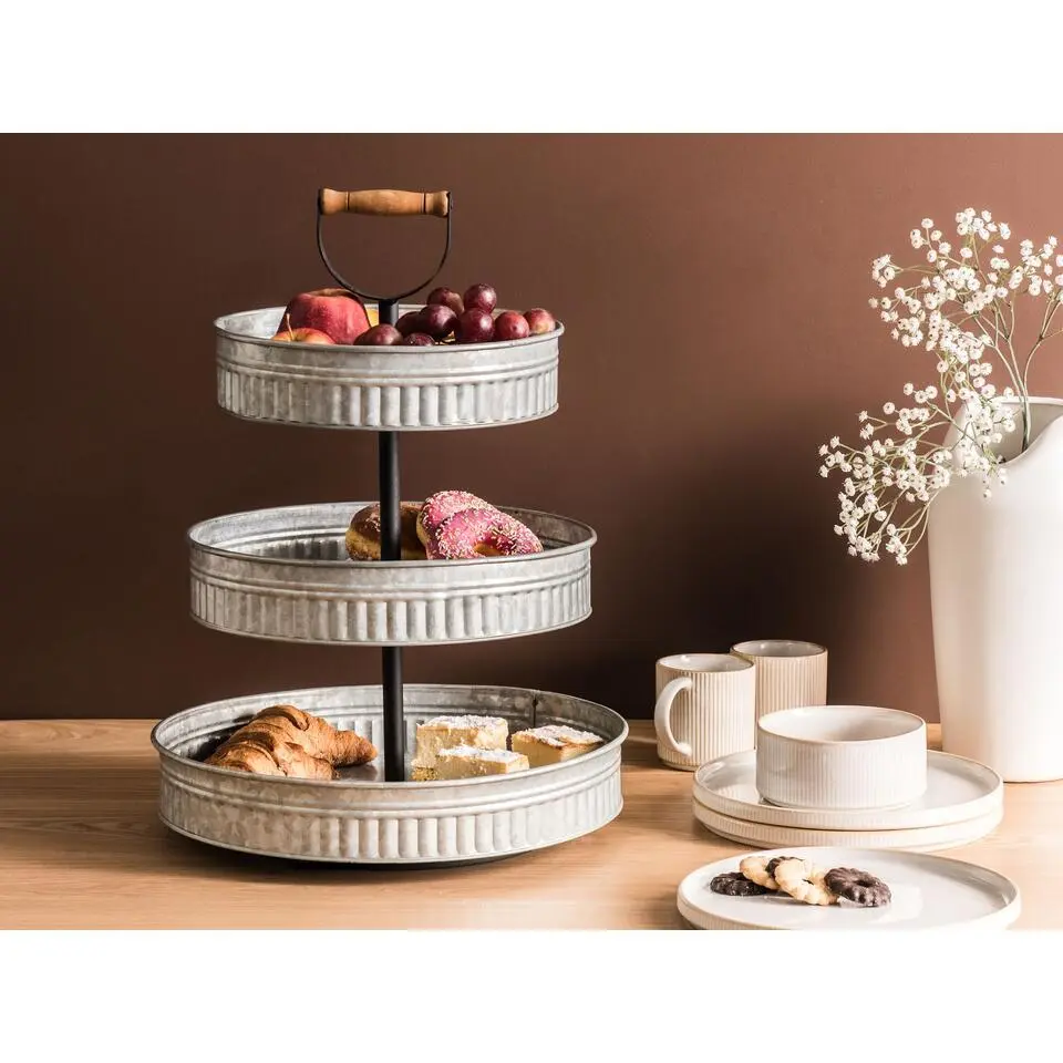 KOUIGN - Etagère - Zilver - 3 lagen - IJzer