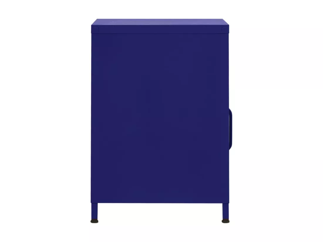 Table de chevet Bleu marine 35x35x51 cm Acier
