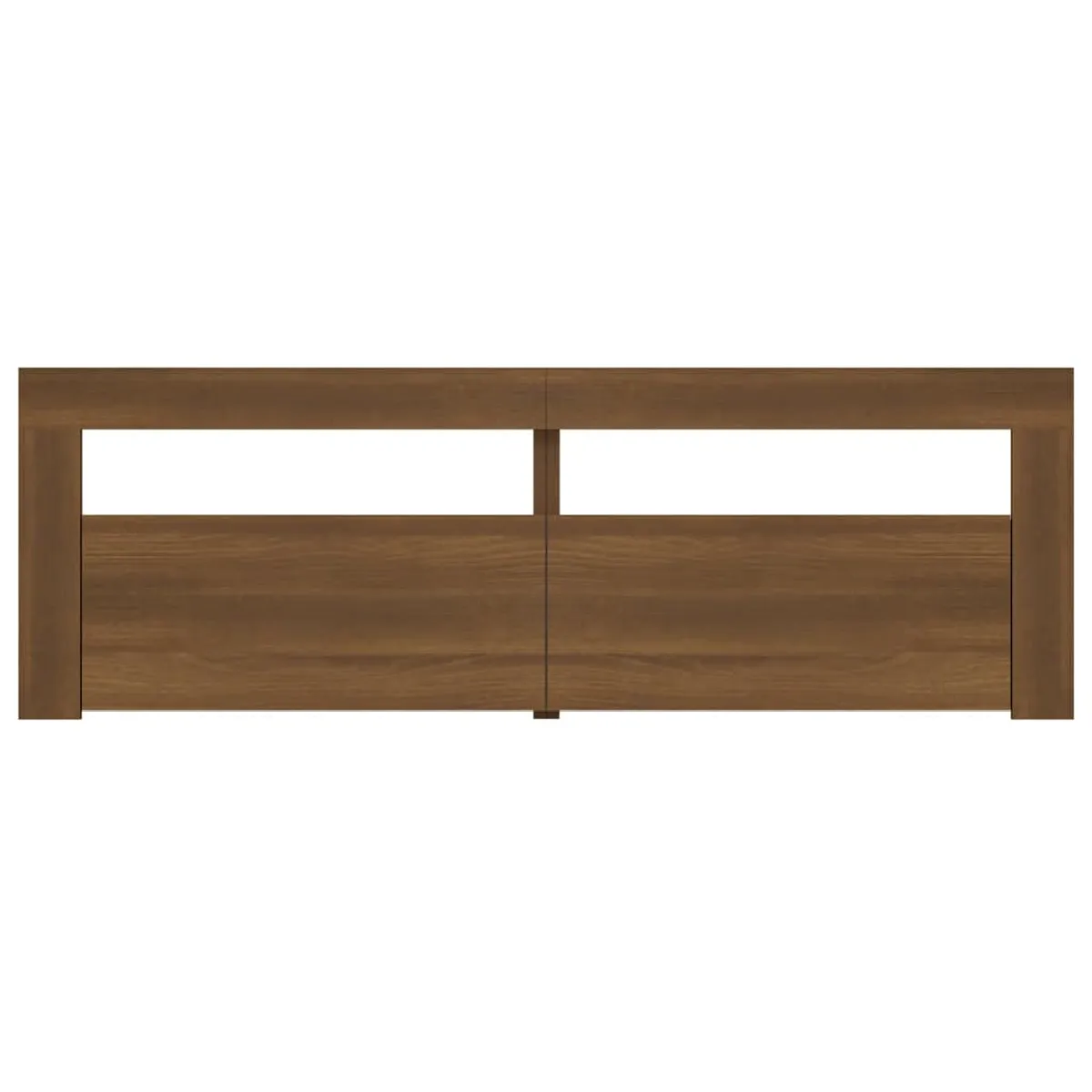 vidaXL Meuble TV avec LED - Chêne marron