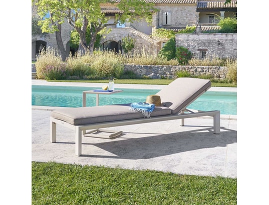 HESPERIDE - Bain de soleil Transat evasion en aluminium - argile
