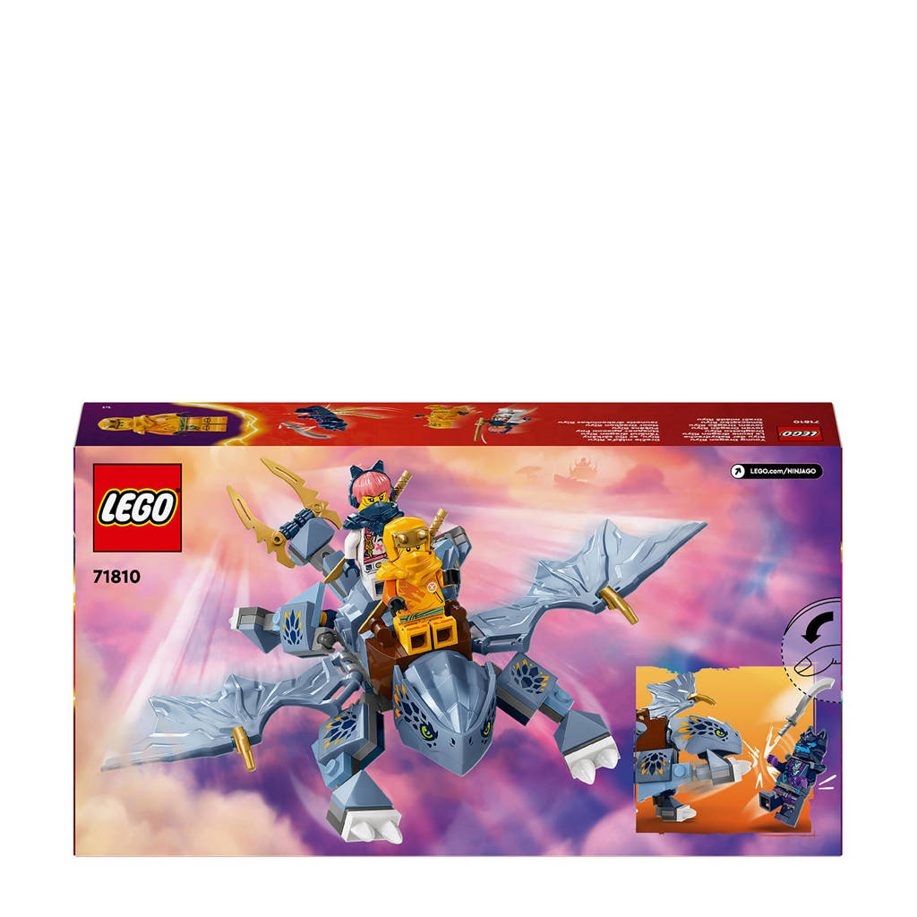Blauwe draakJonge draak Riyu Rollenspellen Speelgoed Set met 3 Ninja Minifiguren 71810